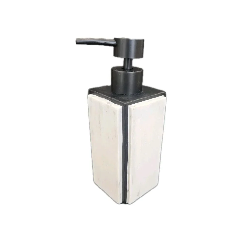 New Balck / White Marble Contemporary Soap Dispenser Pump Bathroon Vanity Decor